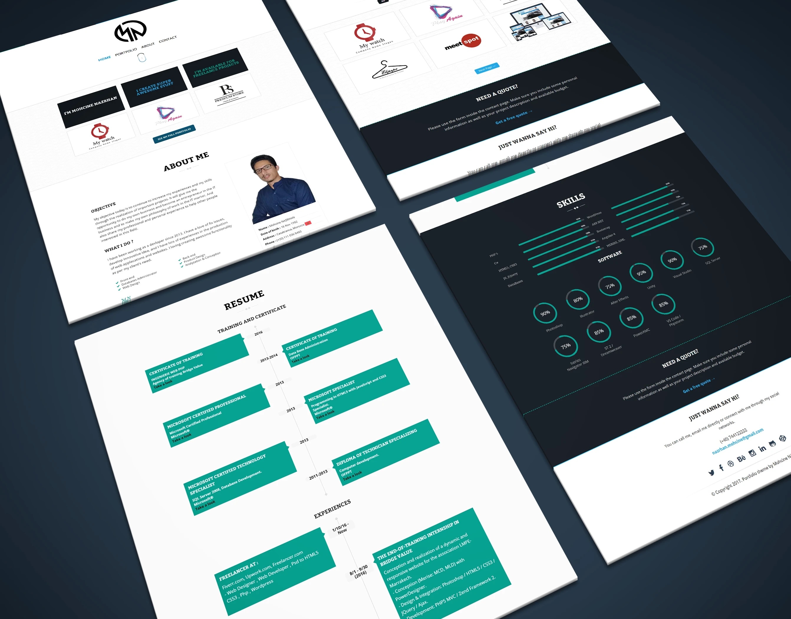 Personal portfolio — responsive UI